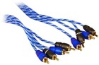 Rockville Rtr124 12 Foot 4 Channel Twisted Pair Rca Cable Split Pin  100  Copper
