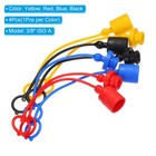 4 Sets 3 8  Iso-a Hydraulic Coupler Male Dust Cap And Female Plug Cover Rubber