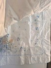 2  White French Country Cotton King Pillow Shams Floral Embroidery Design 26x18