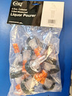 12- Choice 0 5 Oz  3-ball Measured Liquor Clear Pourer Collar  Orange Tail