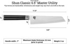 New Shun Classic 6 5 Inch Master Utility Knife  225 Value Box Is Tired Nice   