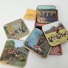 Vintage Win-el-ware Hunting Theme Table Mats Coasters Set Of 5 Made In England