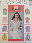 Shirt Top 8 10 12 14 Mccalls 3610 Sewing Pattern Uc Mccall s Easy Set Button Up