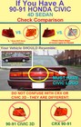Combo Depo Clear Corner   Bumper Signal Light For 1990-1991 Honda Civic 4d Sedan
