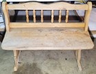 Antique Oak Heavy Duty Sturdy 2 Person Bench 42 x14 x32  Ready To Paint   Stain