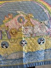 Vintage Noah   s Ark Baby Crib Quilt Blanket Animals Nursery 45  X 38  Handmade 