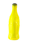 Coca-cola Jumbo 21  Bottle Coin Bank Penny Nickel Dime Quarter Neon Yellow