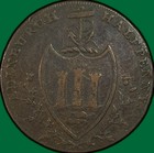 1791 Lothian Edinburgh Halfpenny Conder Token Fine F Coin  33818