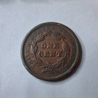 1842 Large Cent Braided Hair Beautiful Turquoise Toner Xf45 Newcomb 6 Variety N6