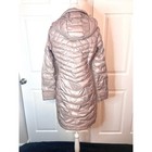 Calvin Klein Womens Metallic Packable Down Puffer Coat Rose Gold Long Jacket Xs