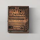 Octagon Granulated Vtg Printing Letterpress Printers Block Advertising Antique