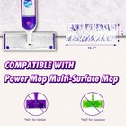 24 Count Disposable Mop Pads Refills Compatible With 24 Pack  Purple White