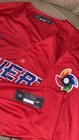 Men s Puerto Rico Baseball Blank 2023 Red World Baseball Classic Jersey  size L 