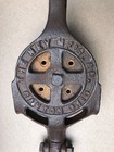 Ney Mfg Cast Iron Pulley Canton Ohio Original Antique Barn Decor