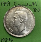 1949 Canada          Silver Dollar George Vi Bu Brilliant Uncirculated