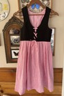 Oktoberfest Dirndl Dress Sz 10 Yrs 11 12 Black Pink Medieval Renaissance
