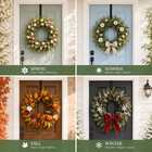 Slim Over The Door Wreath Hanger For Front Door  12  Black 1 Pack