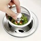 2set Kitchen Sink Strainer With Handle   Stopper     Stainless Steel Drain Filter