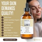 100  Pure Certified Organic Cold-press Castor Oil 4 Oz - Glass Bottle