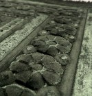 Modefa Velvet Islamic Prayer Rug Sajadah Floral Stamp Luxury Plush Dark Green