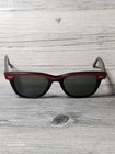Vtg 1960s Ray-ban B l Usa Wayfarer Pearl Red Tortoise Shell Sunglasses Rare 50s