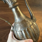 Antique Hand Hammered Middle Eastern Copper Water Pitcher  Made In Egypt