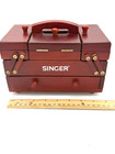 Singer Vintage Wood Sewing Box Caddy Fold Out Keepsake 8  X 5    Notions Accordion