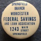Vintage Celluloid Advertising Tape Measure Worcester Federal Savings   Loan Bank