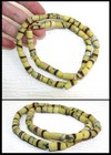 Antique Genuine Native American Powder Glass Trade Bead Necklace 22  34 Beads