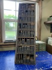 Vintage Letterpress Furniture Cabinet W  Assorted Wood Furniture Blocks Antique 