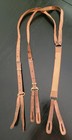 Vintage antique Leather  Elastic Suspenders Western Look W  Blue Stars 