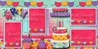 Birthday Girl   2 Premade Scrapbook Pages Paper 12x12 Printed Layout Cherry 0270