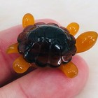 Vtg Avon Amber Lucite Turtle Lucky Friends Lapel Tac Pin