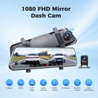 Azdome 10  Rear View Mirror Dashcam 2 5k Front And Rear Car Video Recorder 1080p