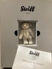 Steiff Miniature 4     Steiff Club Teddy Bear White Mohair Mint In Box New