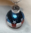 12 Lillian Vernon Americana Blown Glass Patriotic Christmas Tree Ornaments