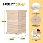 Beecastle 10-frame Bee Hive With Beehive Frames And Waxed Foundations  3 Boxes 