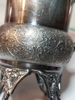 Vintage Ornate Aurora Triple Silver Plate Footed 2 Handle Server S p  Mfg Co 232