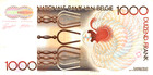 Belgium 1000 Francs 1989 Banque Nationale De Belgique Pick  144a Vf-cvf