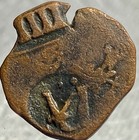 1600   s Coin Spanish Empire 1600-1659 Copper Genuine Counterstamp Maravedis