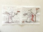  466  Two Paper Luncheon Decoupage Art Craft Napkins - Christmas  Rabbit  Bunny