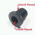 2 Steel Thread Convert 1 2x28 To 3 4x16 Black Muzzle Adapter  free Crush Washer