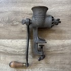  antique  Meat Grinder   Food Chopper Universal Number 1 - Cast Iron   Wood