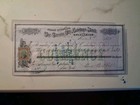 Sling s     rare 1875 Currency Indian Chief  Check Carson City Nevada Savings Bank