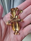 Vintage Walter Lampl  1940 s Gold Plate   Enamel  Clown With Balloons Brooch Pin