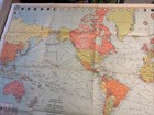 C 1940 38 X 50  Cleartype World Wall Map Wwii Era American Map Co 
