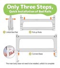 Omzer Queen Size Bed Rails  3  For Toddlers Or Elderly  Adjustable  1 Min Set Up