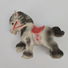 Squeeky Horse Rubber Toy By Sun Rubber Co  Vintage 7  Wide 1950s 