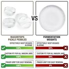 Masontops Pickle Pebble Glass Infinity Weights For Fermenting - Wide Mouth