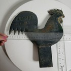 Antique vintage Cast Iron Black Rooster Windmill Weight Hummer E 184